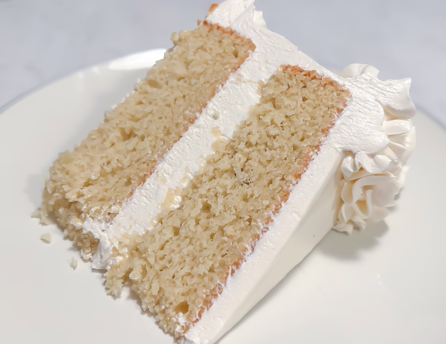 Vanilla Cake with Swiss Meringue Buttercream Frosting