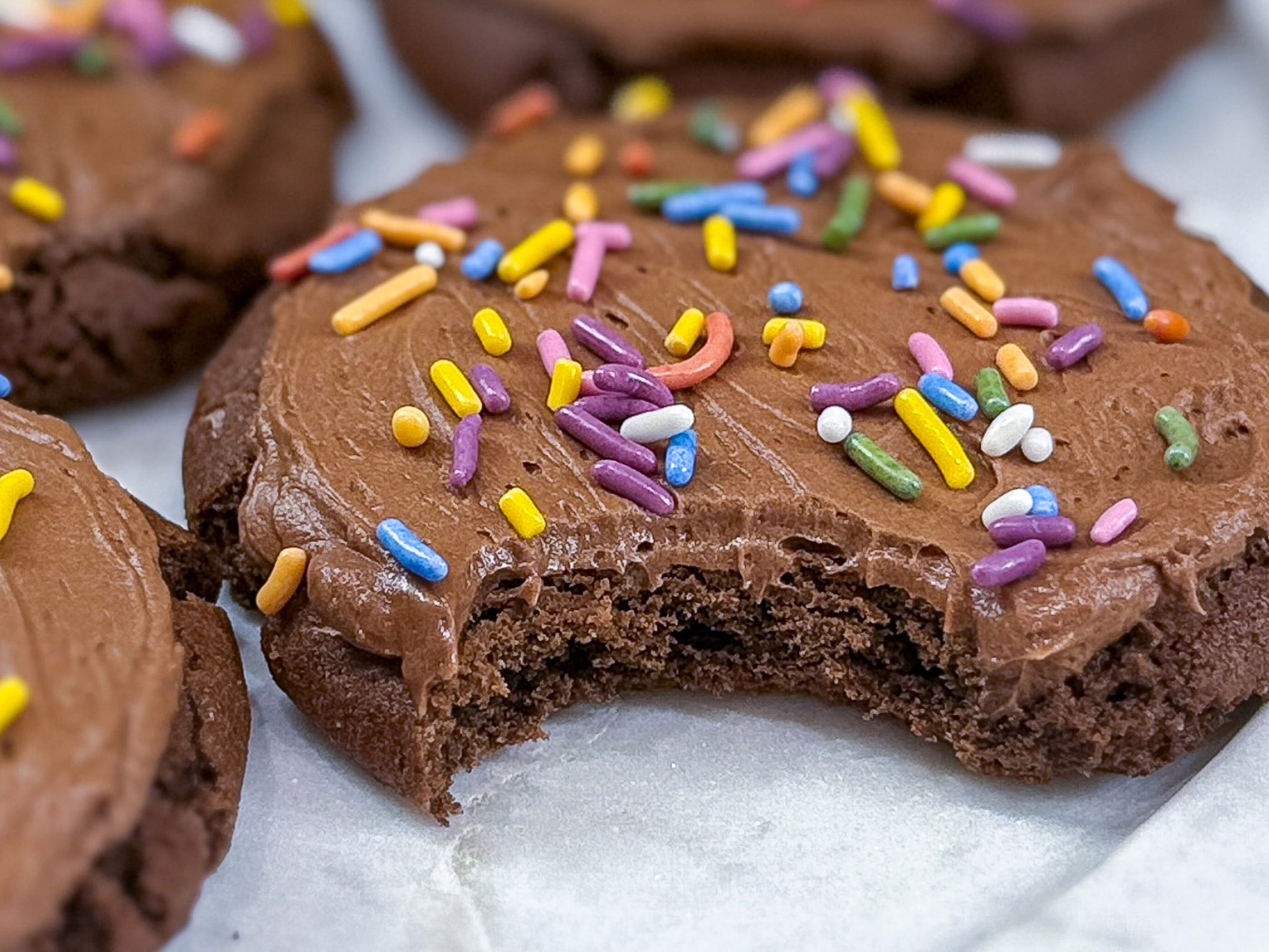 Chocolate Cookies with Chocolate Buttercream Frosting