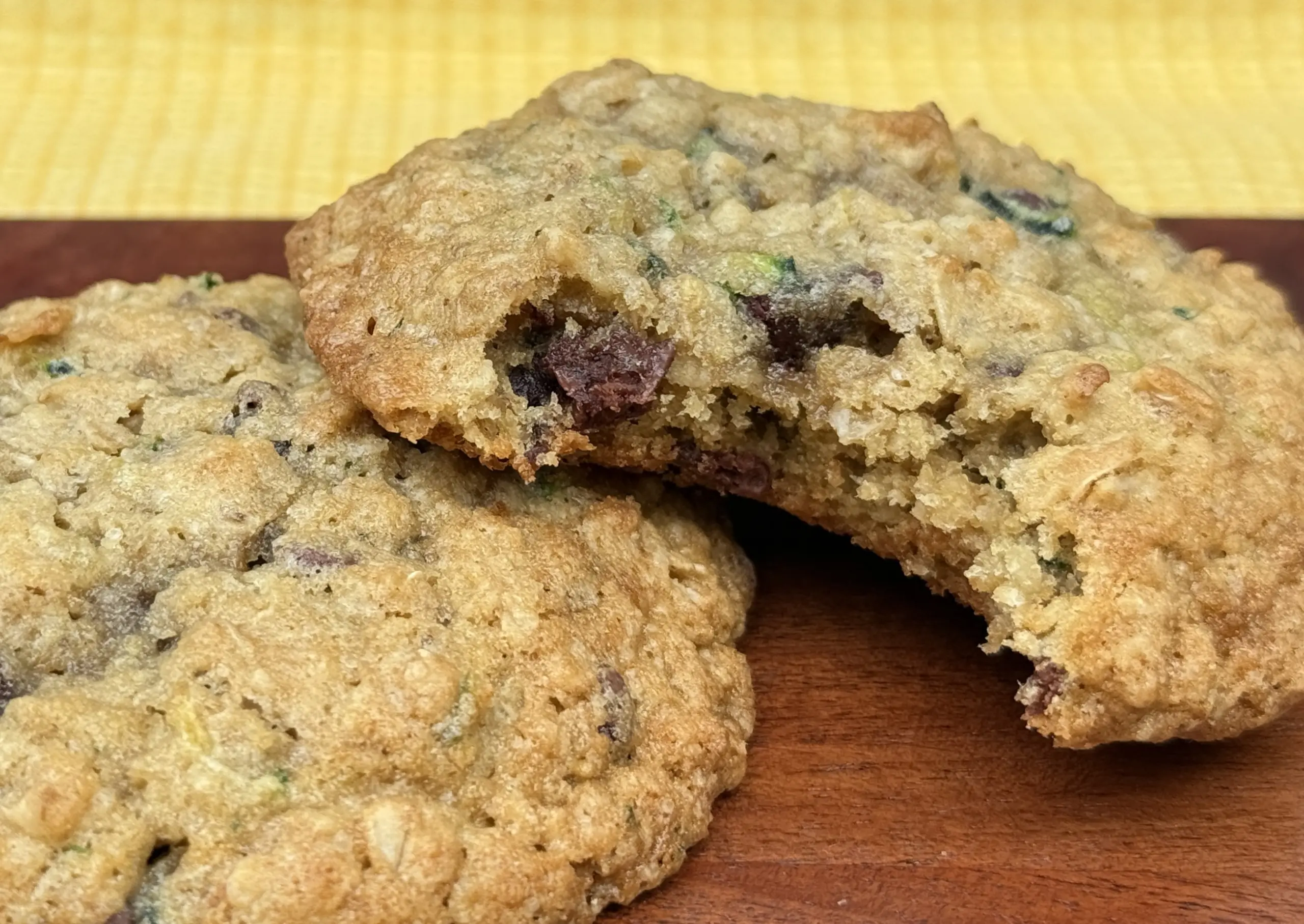 Zucchini Oat Chocolate Chip Cookies